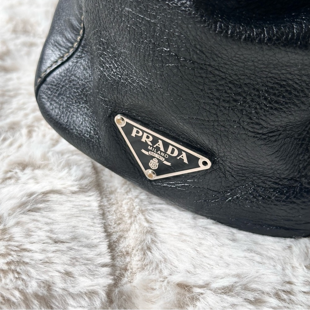 PRADA Soft Calf Easy Shoulder Bag Black - Picture 10 of 16